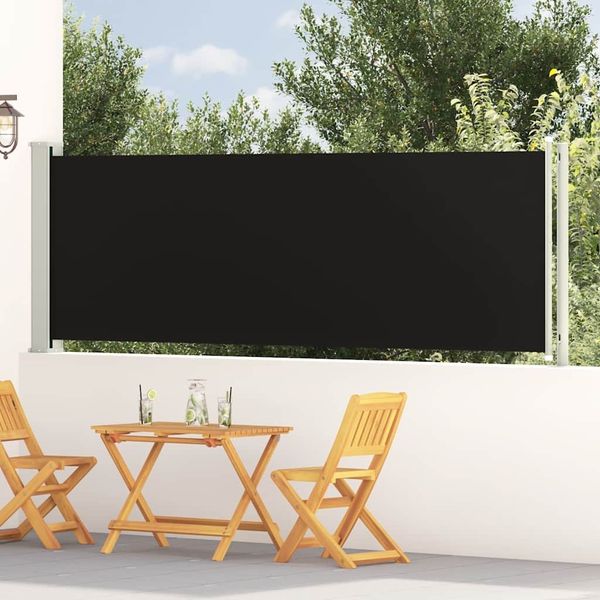vidaXL Seitenmarkise Ausziehbar 117x600 cm Schwarz 317946