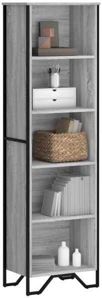 vidaXL Bücherregal Grau Sonoma 50x31x169 cm Holzwerkstoff 848617