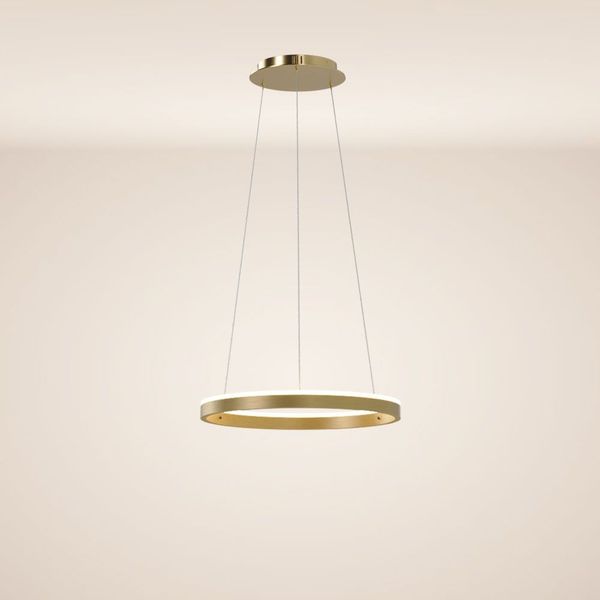 s.luce LED Ring Pendelleuchte rund Direkt oder Indirekt Gold Ø 40cm