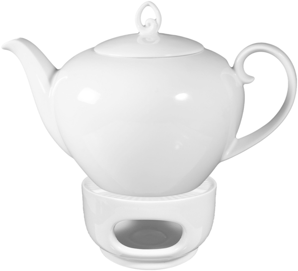 Seltmann Weiden Rondo/Liane Weiß Teekanne mit Stövchen 1,1l