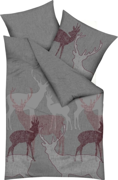Kaeppel Bettwäsche Bettwäsche "Hirsche", Biber, Tiermotiv