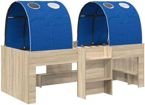 vidaXL Bett mit Tunnel 4 pcs Sonoma Eiche und Blau Holzwerkstoff 3423529 Bild 3