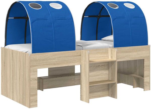vidaXL Bett mit Tunnel 4 pcs Sonoma Eiche und Blau Holzwerkstoff 3423529 Bild 2