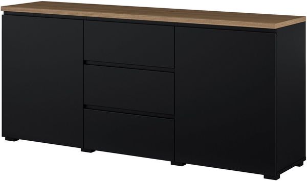 OTTO home Sideboard Modo, Breite 150 cm, moderne grifflose Kommode 2Türen/3 SK, Schubladenkommode mit viel Stauraum, Einlegeböden verstellbar