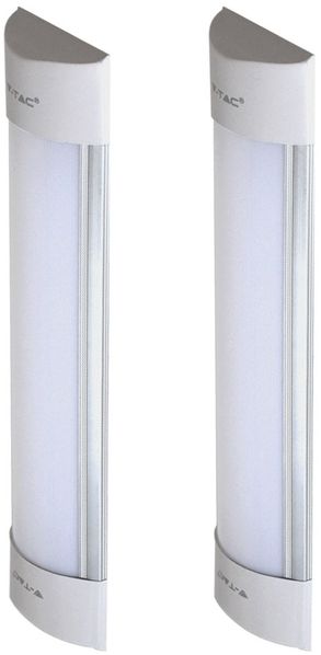 LED Wandleuchte Weiß, Metall, 2er Set, 1200 lm, eckig, 30 x 7,4 cm