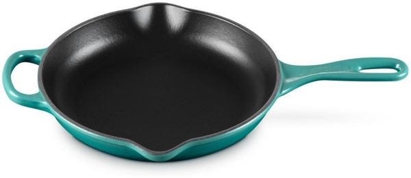 LE CREUSET Servierpfanne Brat- und Servierpfanne Signature bleu riviera 23cm