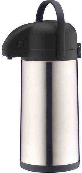 Alfi Pumpkanne TT, Getränkespender, Thermokanne, Pumpkanne, Edelstahl mattiert, 2. 5 L, 0837205250