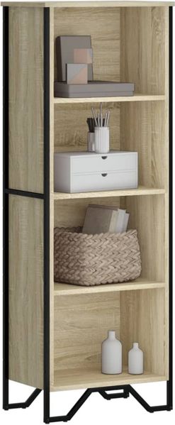 vidaXL Bücherregal Sonoma-Eiche 50x31x137,5 cm Holzwerkstoff 848610