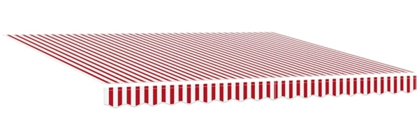 vidaXL Einziehbare Markise Rot und Weiß 400 × 300 cm Stoff, Metall 3330556