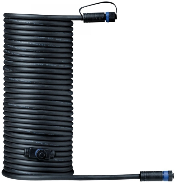 Paulmann Aussenleuchte Plug & Shine Cable IP68 10m 1 in-2 out 2x1,5mm² Schwarz Kunststoff13269