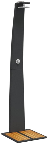 vidaXL Gartendusche Schwarz 55x60x224 cm Poly Rattan und Akazienholz 368209