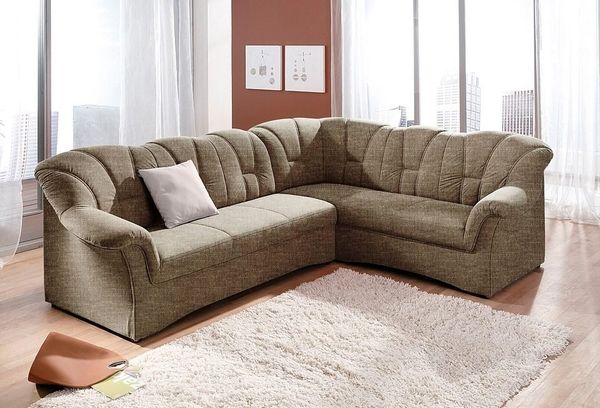 DOMO collection Ecksofa Papenburg B/T/H: 242/190/84 cm L-Form, wahlweise mit Bettfunktion, Langer Schenkel links oder rechts