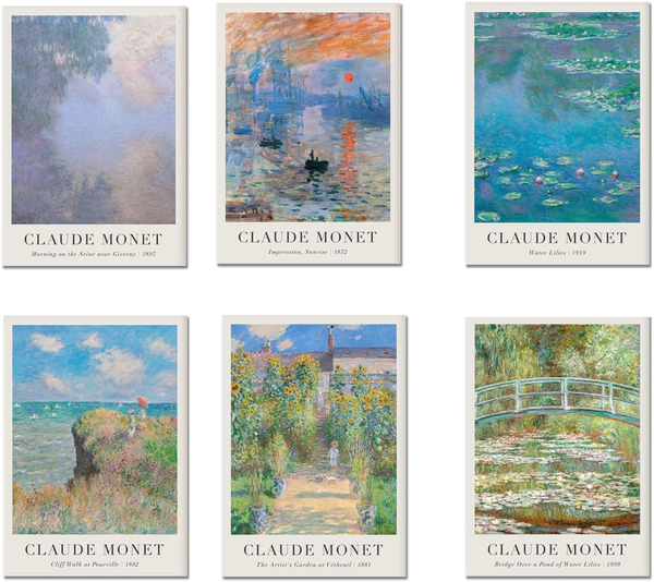 Poster Vintage Claude Monet Sommer als Deko Print ohne Rahmen - B / 30 x 40 cm