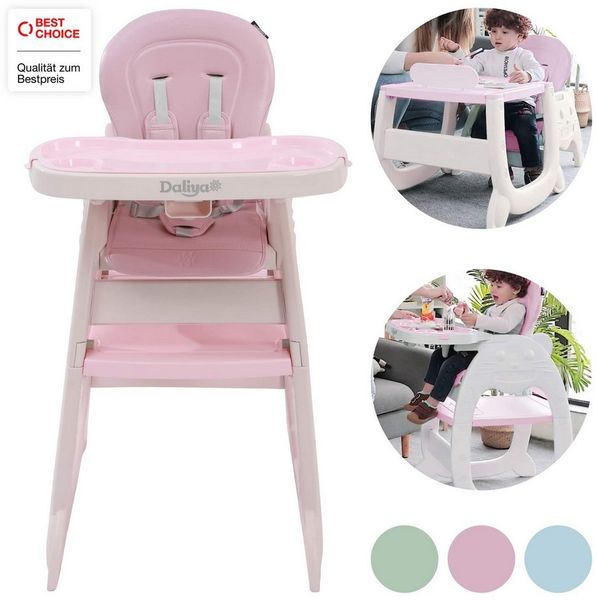 Daliya® Kombihochstuhl MULTIHOK 4in1 Baby- & Kinderhochstuhl, Spieltisch mit Kinderstuhl (Set, 3 St), Kinderhochstuhl wandelbar zu Spieltisch oder Lerntisch mit Kinderstuhl