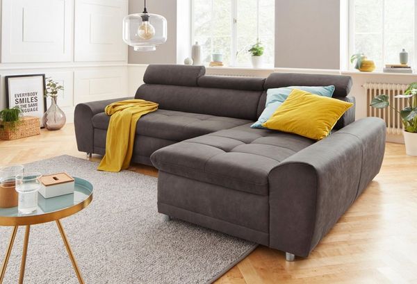 sit&more Ecksofa Riva L-Form, inklusive Kopteilverstellung, wahlweise mit Bettfunktion
