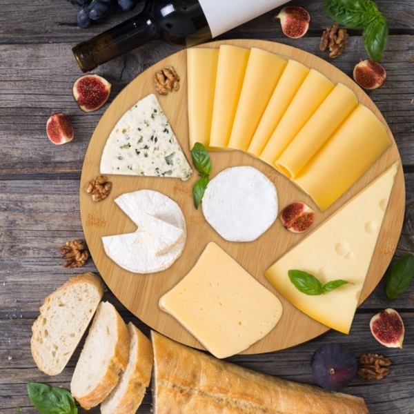 4 x Pizzabrett Bambus mit Backpapier Bild 5