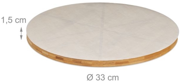 4 x Pizzabrett Bambus mit Backpapier Bild 4