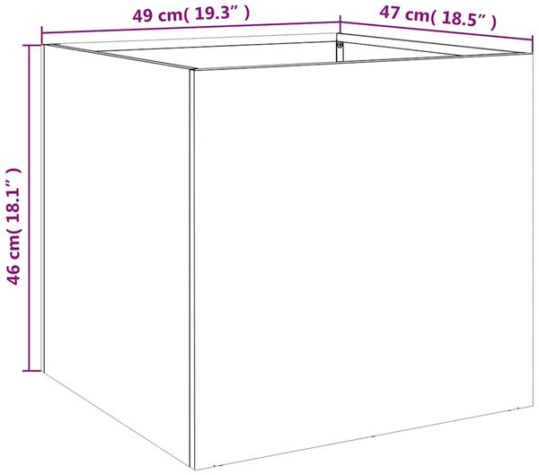vidaXL Pflanzkübel Silbern 49x47x46 cm Verzinkter Stahl 841569 Bild 12
