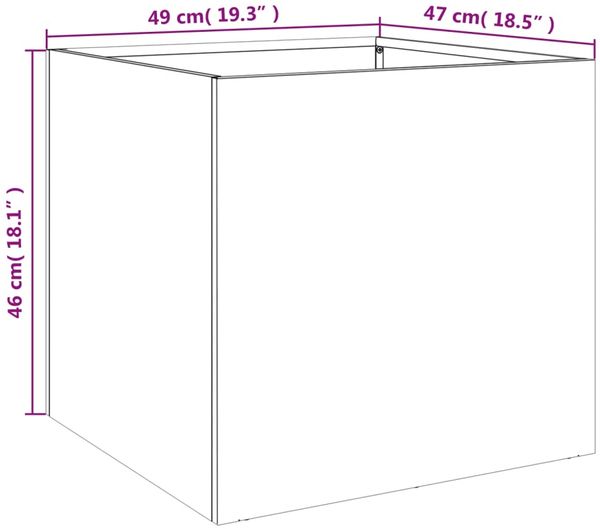 vidaXL Pflanzkübel Silbern 49x47x46 cm Verzinkter Stahl 841569 Bild 11