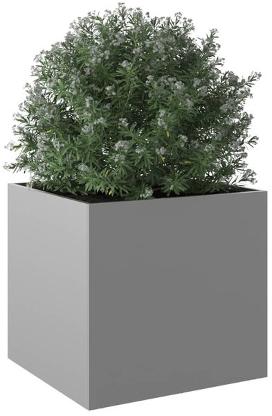 vidaXL Pflanzkübel Silbern 49x47x46 cm Verzinkter Stahl 841569 Bild 4