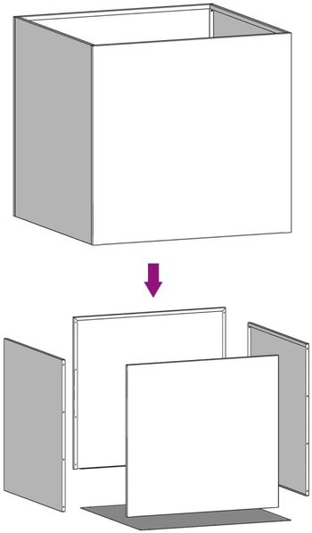vidaXL Pflanzkübel Silbern 49x47x46 cm Verzinkter Stahl 841569 Bild 8