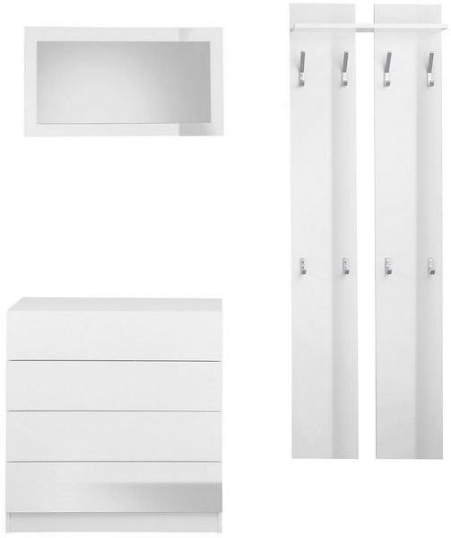 borchardt Möbel Garderoben-Set Vaasa 3, (Set, 3-St), mit Push to Open-Funktion Bild 3