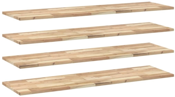 vidaXL Schweberegale 4 Stk. 140x40x2 cm Massivholz Akazie Unbehandelt 3279410
