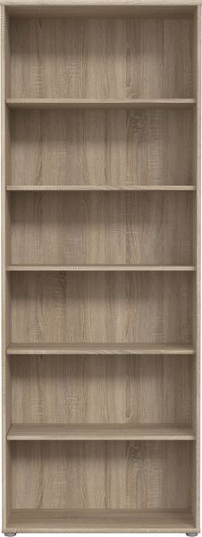 Bücherregal >TEMPRA2< 5 Böden, in Sonoma Eiche Dekor - 73,7x197,5x34,8cm (BxHxT)