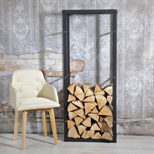 Melko Kaminholzregal Holzregal Kaminholzablage Kaminholzständer Anti-Kipp-Beschlag, (Stück, siehe Auswahl), Pulverbeschichtet