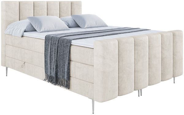 ALTDECOR Boxspringbett BOXI1-F-Z KING (Multipocket-Matratze H4, H3 Matratze Bonellfederung, Topper, Kopfteil)
