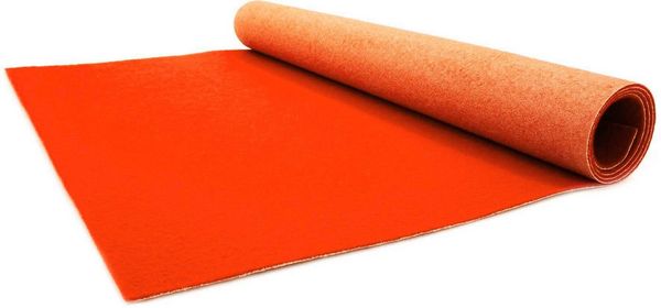 Primaflor-Ideen in Textil Läufer PODIUM, Made in Belgium, rechteckig, Höhe: 2,6 mm, Breite 100 cm, robuster Nadelfilz, Uni-Farben