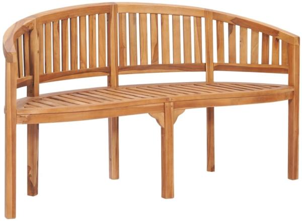 vidaXL Bananenbank 151 cm Massivholz Teak 48021