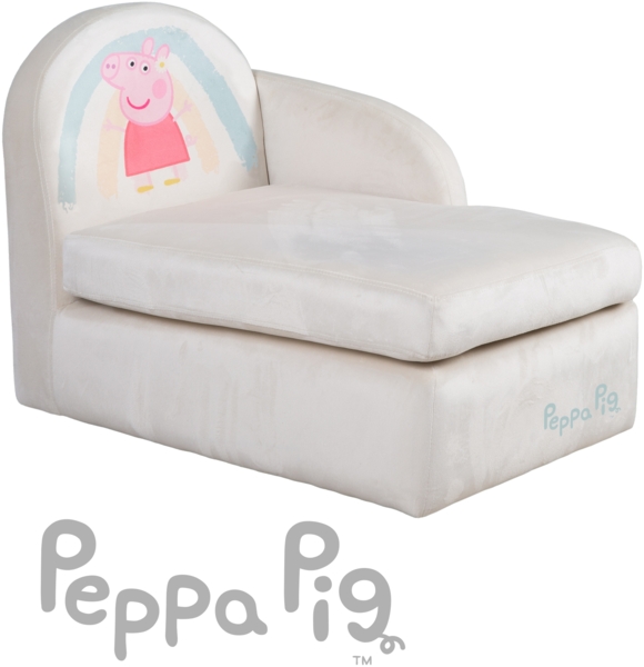 roba Kinderloungesofa 'Peppa Pig' - gepolstert - mit Armlehne -HxBxT: 54 x 75 x 47 cm - Beige