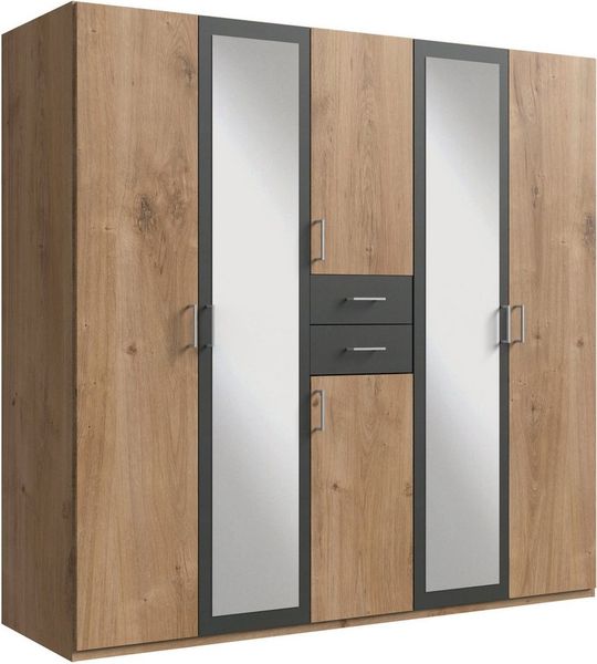Wimex Kleiderschrank Diver Drehtürenschrank mit Spiegel, 180, 225 o. 270cm breit Bestseller Schlafzimmerschrank wahlweise 3 Innenausstattungen