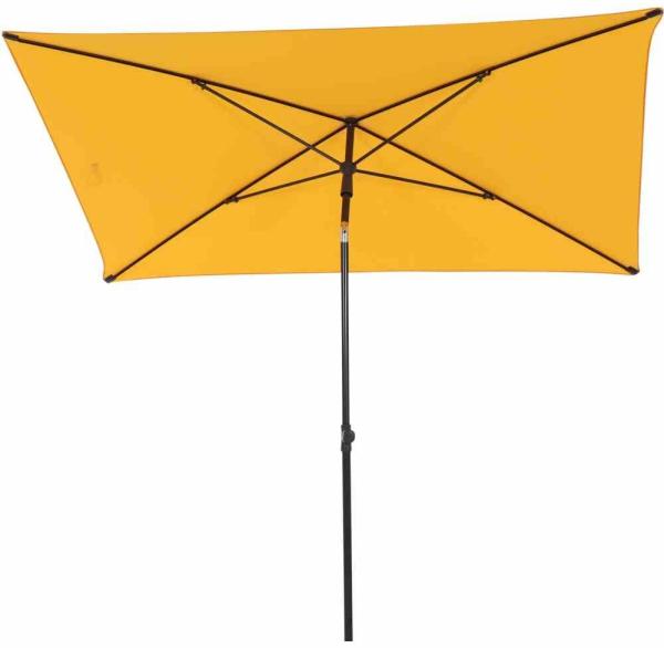 Sonnenschirm >City< in anthrazit, gelb - 140x235x210 (BxHxT)