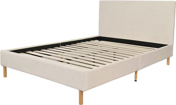 Home affaire Polsterbett Armandine inkl. Lattenrost, Kopfteil mit Cordbezug, erhältlich in den Breiten 140cm & 180cm