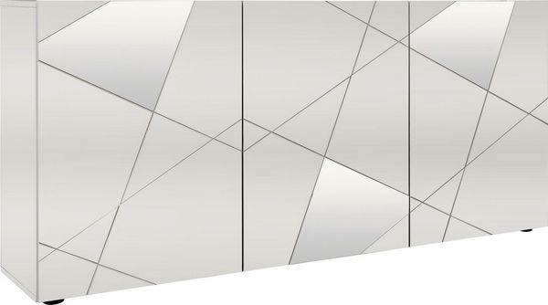 INOSIGN Sideboard Vittoria, Breite 181 cm, Front mit Siebdruck und Spiegel