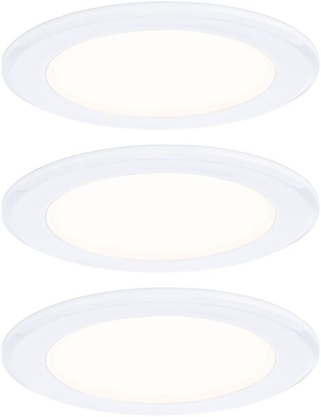 Paulmann LED Möbel-Einbauleuchte weiß Ø 6,5 cm warmweiß 3er Set