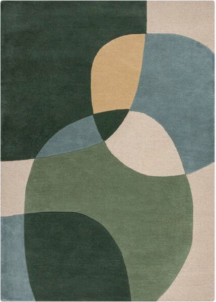 FLAIR RUGS Wollteppich Glow, gemustert & modern, rechteckig, Höhe: 8 mm, fußbodenheizungsgeeignet, mit Hoch-Tief-Effekt