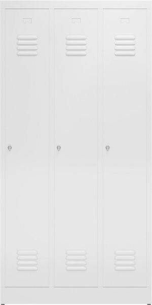 Steelboxx Spind 3er Spind Spindschrank Kleiderspind 180x90x50cm (1-St) Komplett verschweißt und montiert- keine Montage erforderlich