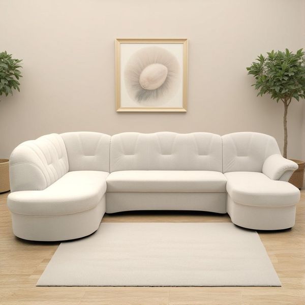 DOMO collection Wohnlandschaft Flores auch in Leder-Bezug, B/T/H: 293/180/86 cm, U-Form, 3 Teile, wahlw. mit Bettfunktion, wahlw. mit Federkern, Unser Dauertiefpreis