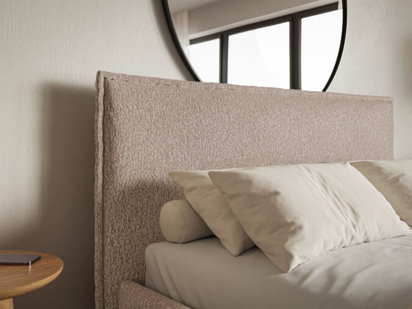 Selsey 'Softie Slim' Polsterbett 180×200 mit Bettkasten und Lattenrost, Chenille, dunkelbeige Bild 6