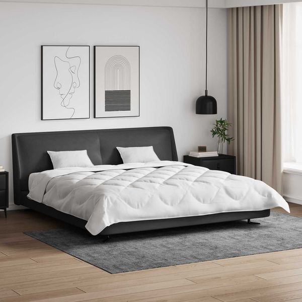 vidaXL Decke mit Kissen mit Kissen 3 pcs Weiß Mikrofaser 3378095