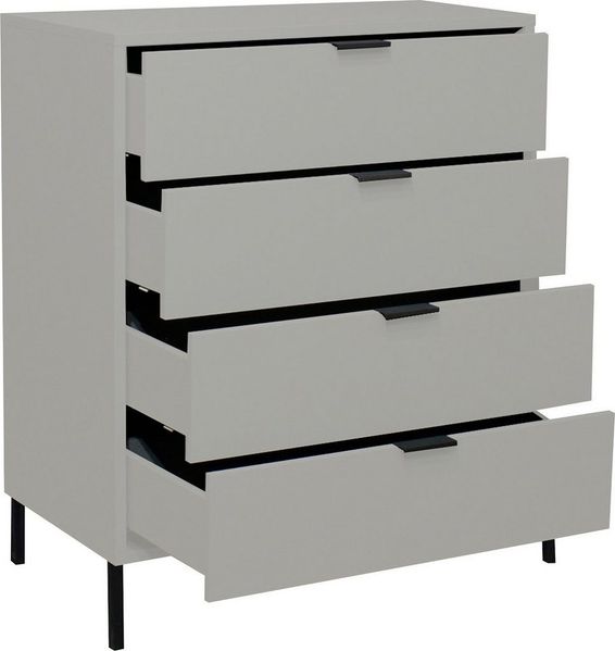 Maeusbacher Bonnie Kommoden Quadrat kreidegrau matt lack BxHxT: 81 x 100 x 45 cm Bild 3