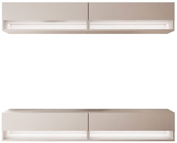 Lookway TV-Wand CALANTE Wohnwand mit LED-Beleuchtung, (Komplett-Set, 4x RTV Schrank)