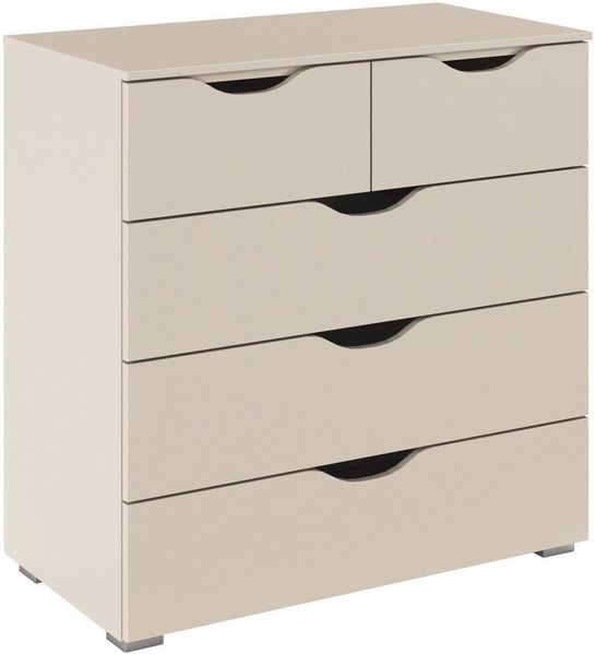 OTTO home Schubkastenkommode Kommode Sideboard Schubladenkommode Schlafzimmerkommode MARLENE (Breite 80 cm mit Griffmulden im Landhausstil), mit 5 geräumigen Schubladen und Soft-Close-Funktion MADE IN GERMANY