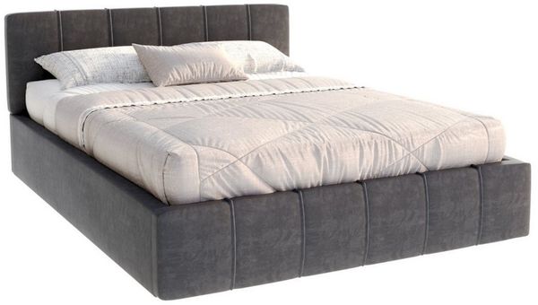 FDM Polsterbett FLORIDA Bettgestell 90x200, 120x200, 140x200, 160x200, 180x200 cm (Polsterbett modern mit Bettkasten MADE IN EU - mit hochwertigem Velours Bezug, verfügbar 90x200 120x200 140x200 160x200 180x200 cm, Bettrahmen, Bett, mit großen gepolstert...