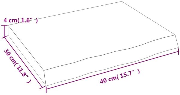 vidaXL Wandregal Hellbraun 40x30x(2-4) cm Massivholz Eiche Behandelt 363627 Bild 9