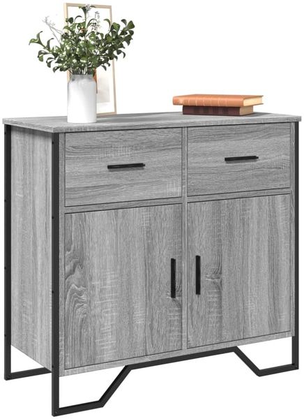 vidaXL Sideboard Grau Sonoma 79,5x35,5x74,5 cm Holzwerkstoff 848547