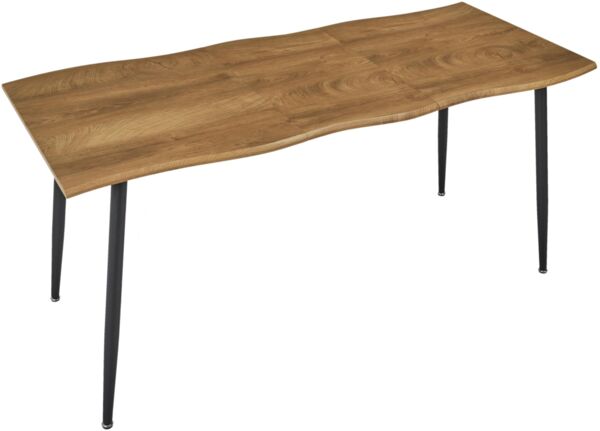 HOME DECO FACTORY Ausziehbarer Tisch, 4 A, 6 Personen, Abbott, Braun/Schwarz, 160x75x70